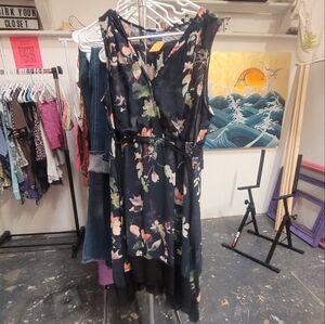 Simply Vera Vera Wang Navy Floral Dress